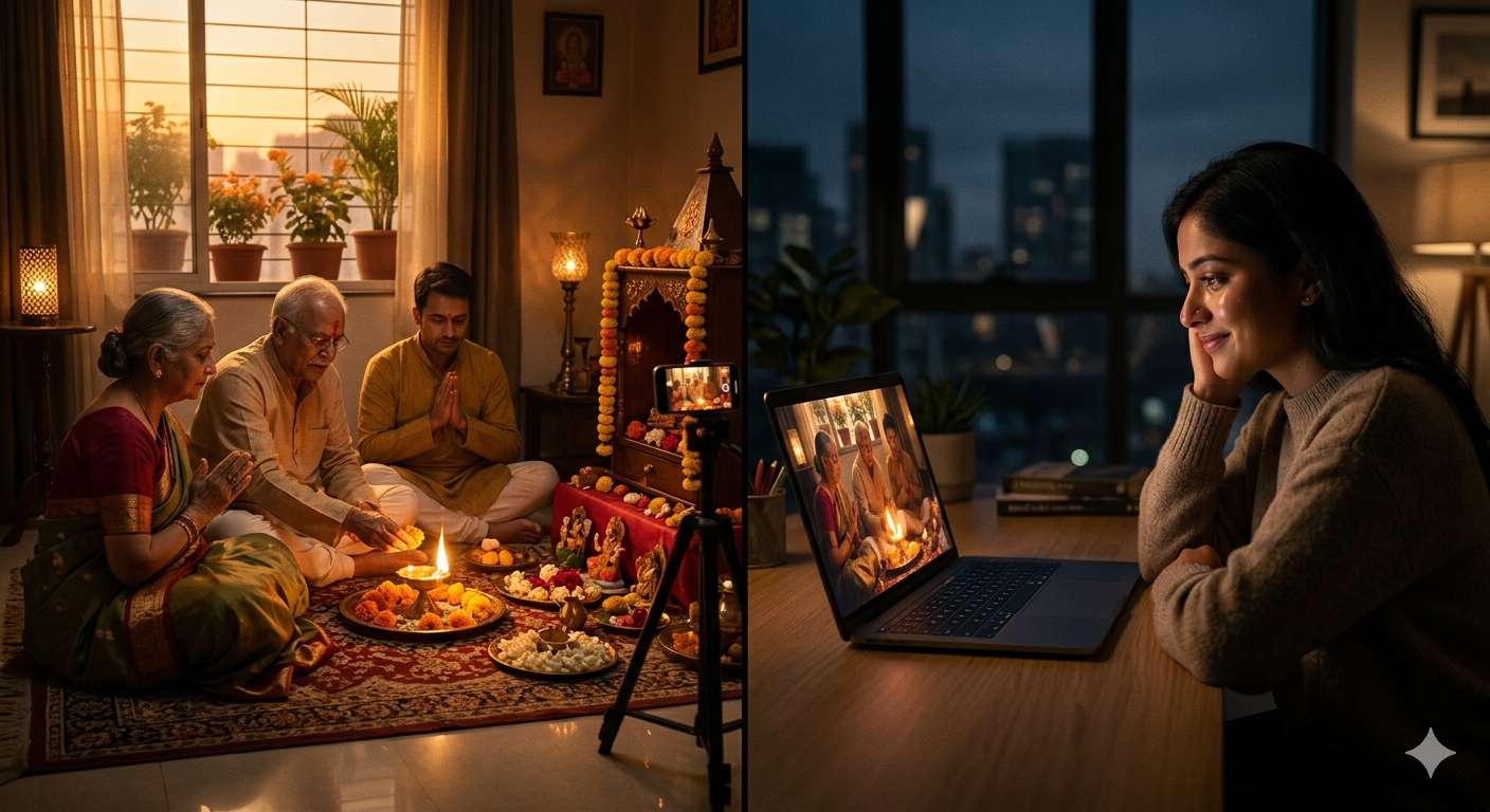 How NRIs Are Staying Connected to Family Rituals Back Home Through Digital Memorials